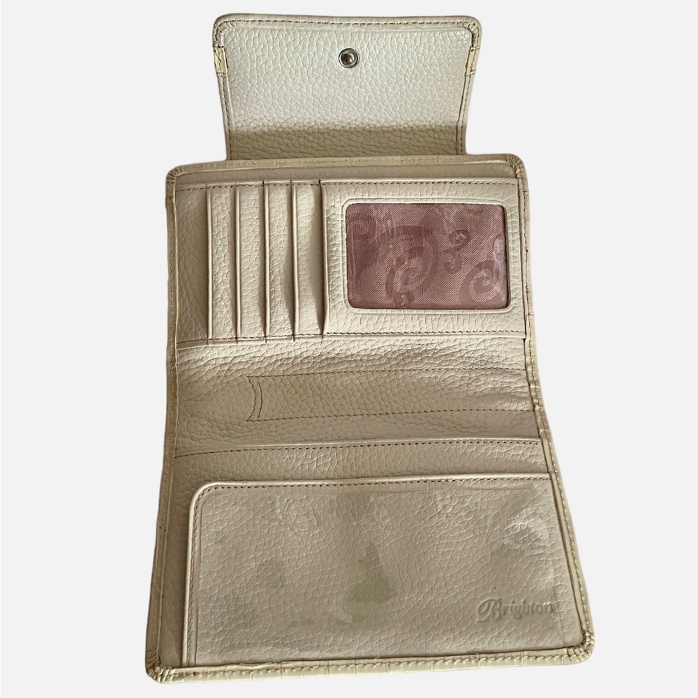 Brighton Fresca Beach leather colored hearts purse 'wallet' organizer - Picture 8 of 14